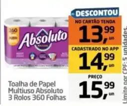 Tenda Atacado Toalha de Papel Multiuso Absoluto oferta