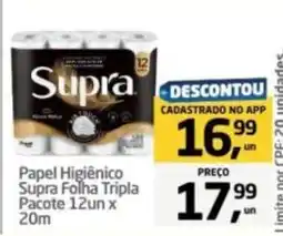 Tenda Atacado Papel Higiênico Supra Folha Tripla oferta