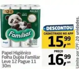 Tenda Atacado Papel Higiênico Folha Dupla Familiar oferta