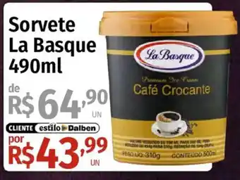 Sorvete la basque café crocante