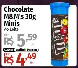 Supermercado Dalben Chocolate m&m's minis ao leite oferta