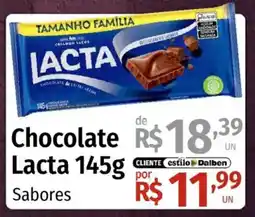 Supermercado Dalben Chocolate lacta sabores oferta