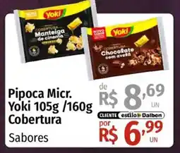 Supermercado Dalben Pipoca Micr. Yoki Cobertura Sabores oferta