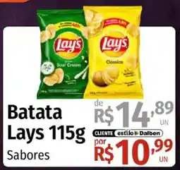 Supermercado Dalben Batata Lays 115g Sabores oferta