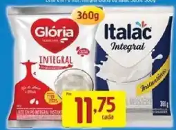 Supermercados Guanabara Leite em pó integral glória ou italac 360g oferta