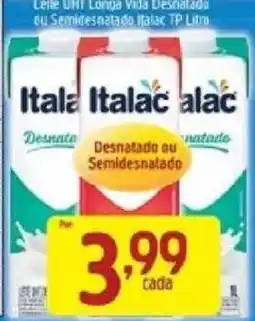 Supermercados Guanabara Leite UNT Longa Vida Desnatado ou Semidesnatado Italic TP Litro oferta