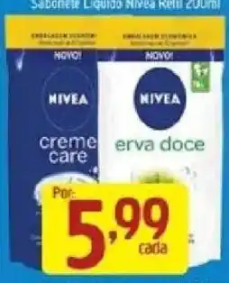 Supermercados Guanabara Sabonete liquido nivea refil 200ml oferta
