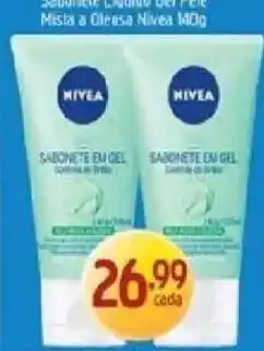 Supermercados Guanabara Sabonete liquido gel de pele mista a oleosa nivea 140g oferta