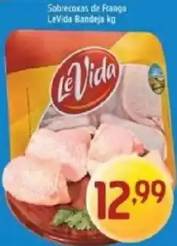 Supermercados Guanabara Sobrecoxas de Frango LeVida Bandeja kg oferta