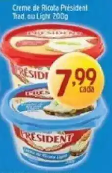 Supermercados Guanabara Creme de Ricota President oferta