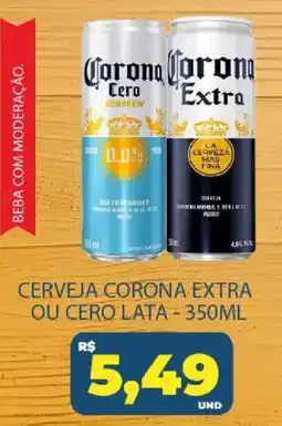 Tatico Cerveja corona extra ou cero lata oferta
