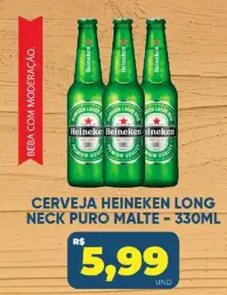 Tatico Cerveja heineken long neck puro malte oferta