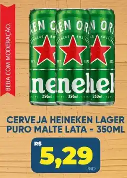 Tatico Cerveja heineken lager puro malte lata oferta
