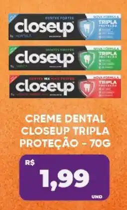 Tatico Creme dental closeup tripla proteção oferta