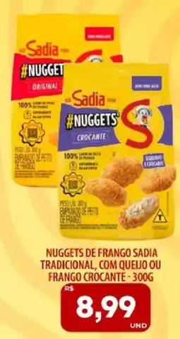 Tatico Nuggets de frango sadia tradicional, com queijo ou frango crocante oferta
