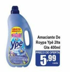 Amaciante de Roupa Ype 2L gts 400ml