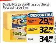 Tenda Atacado Sensação de minas - queijo mussarela ou litoral peça acima de 3kg oferta