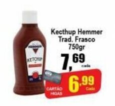 Higa's Supermercado Ketchup Hemmer Trad. Frasco 750g oferta