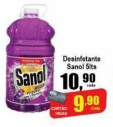 Higa's Supermercado Desinfetante Sanol 5L oferta