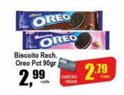 Higa's Supermercado Biscoito Rech. Oreo Pct 90g oferta