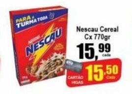 Higa's Supermercado Nescau Cereal Cx 770g oferta