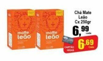 Higa's Supermercado Cha Mate Leao Caixa 250g oferta