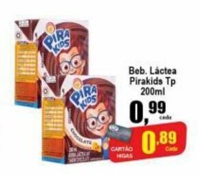Higa's Supermercado Beb. Lactea Pirakids tp 200ml oferta