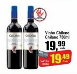 Higa's Supermercado Vinho Chileno Chilano 750ml oferta