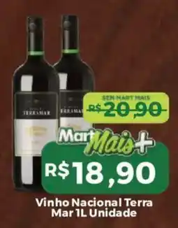 Mart Minas Vinho Nacional Terra Mar oferta