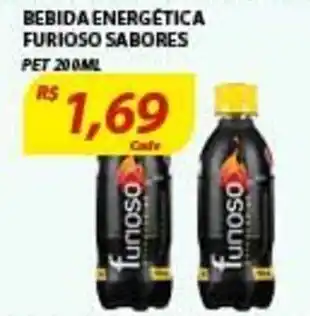 Bebida Energetica Furioso sabores 200ml