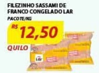 Assaí Atacadista Filezinho Sassami de frango congelado Lar 1kg oferta