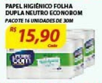 Assaí Atacadista Papel Higiénico Folha Dupla Neutro Econobom 30m oferta