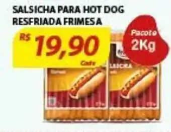 Assaí Atacadista Salsicha para hot dog resfriada Frimesa 2kg oferta