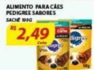 Assaí Atacadista Alimento para Caes Pedigree sabores 100g oferta
