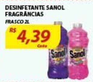 Assaí Atacadista Desinfetante Sanol Fragrancias 2L oferta