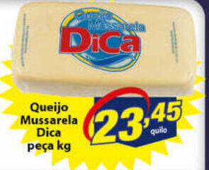 Vencedor Atacadista Queijo mussarela Dica peca 1kg oferta