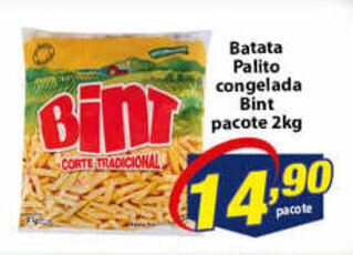 Vencedor Atacadista Batata palito congelada Bint pacote 2kg oferta