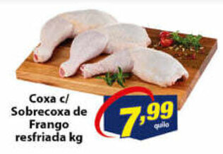 Vencedor Atacadista Coxa c/ Sobrecoxa de Frango Resfriada 1kg oferta