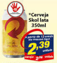 Vencedor Atacadista Cerveja Skol lata 350ml oferta