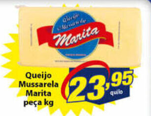 Vencedor Atacadista Queijo Mussarela Marita peca 1kg oferta
