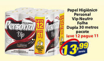Vencedor Atacadista Papel Higiénico Personal Vip Neutro Folha Dupla 30metros pacote oferta