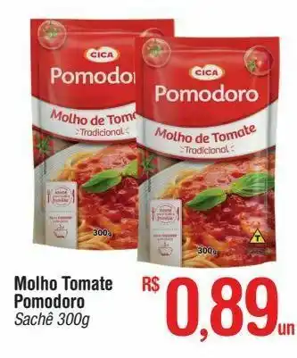 Fort Atacadista Molho tomate pomodoro sachê 300g oferta