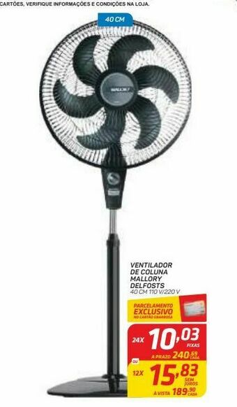 Ventilador de coluna mallory delfosts