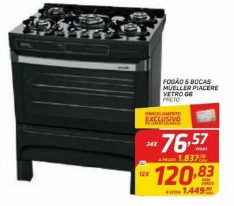 GBarbosa Fogão 5 bocas mueller piacere vetro g6 oferta