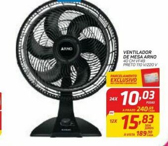 Ventilador de mesa arno