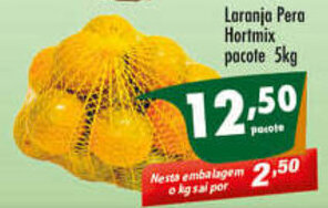 Vencedor Atacadista Laranja pera Hortmix pacote 5kg oferta