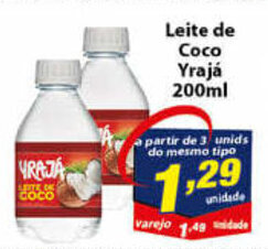 Vencedor Atacadista Leite de Coco Yraja 200ml oferta