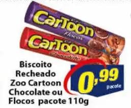 Vencedor Atacadista Biscoito Recheado Zoo Cartoon Chocolate ou Flocos pacote 110g oferta