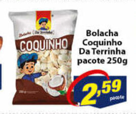 Bolacha Coquinho Da Terrinha pacote 250g