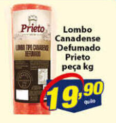 Vencedor Atacadista Lombo Canadense defumado Prieto peca 1kg oferta